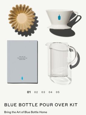Blue Bottle Pour Over Coffee Kit - White & Cream
